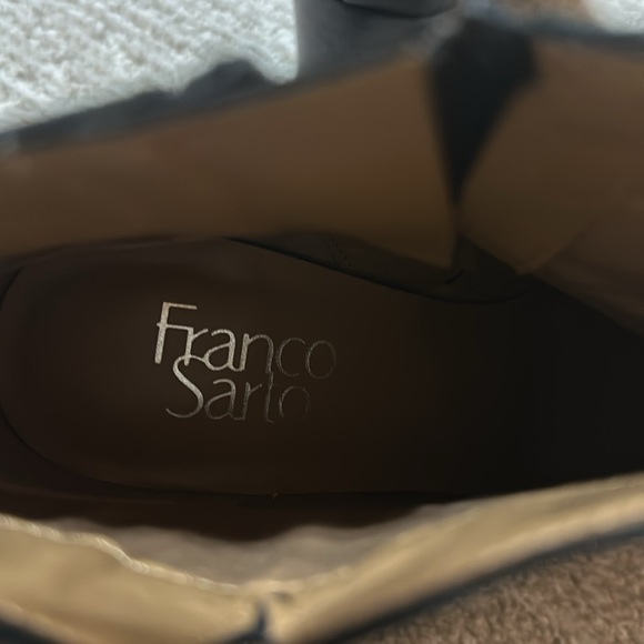 Franco Sarto Black 3 in Block Heel Leather Boots Size 8 *Like New* - Picture 5 of 6